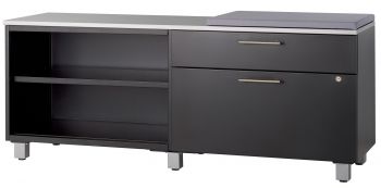 AJ 60w Credenza With Sq Legs, Top And 24w Cushion